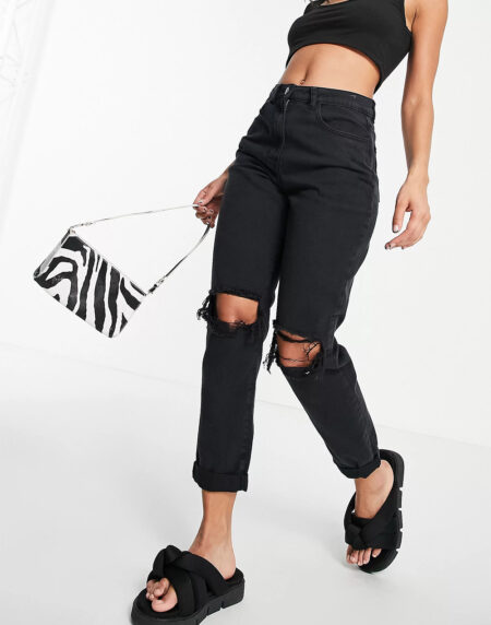 Women's Skinny Jeans with Destruction